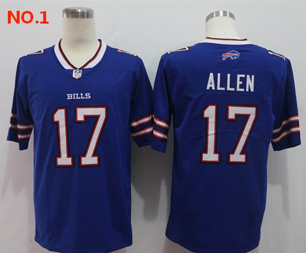 Men's Buffalo Bills #17 Josh Allen NFL Jersey Blue ;